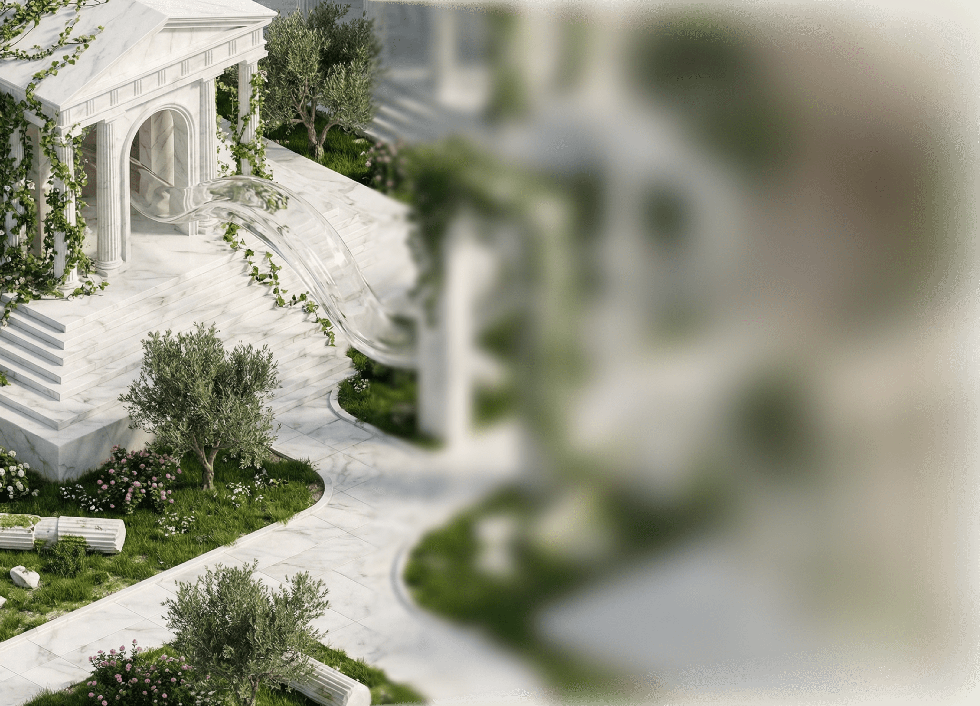 Singing statues background