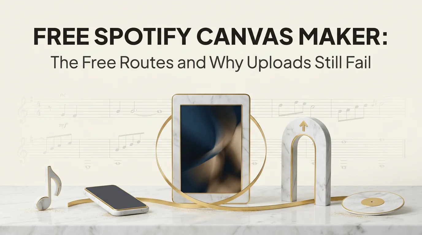 Free Spotify Canvas Maker: The Free Routes and Why Uploads Still Fail