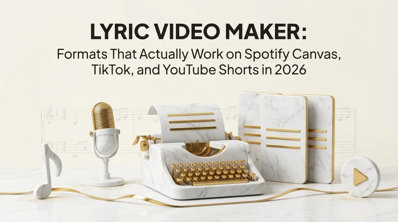 Lyric Video Maker: Formats That Actually Work on Spotify Canvas, TikTok, and YouTube Shorts in 2026