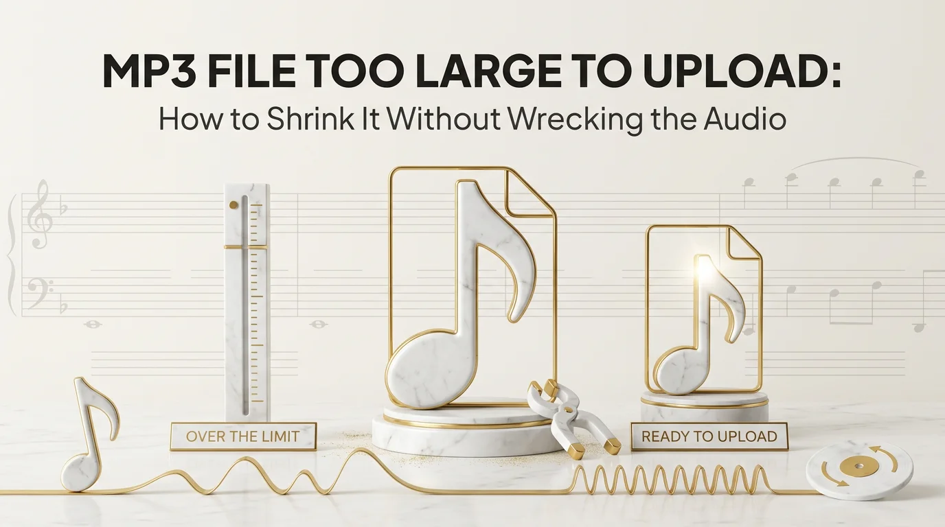 MP3 File Too Large to Upload: How to Shrink It Without Wrecking the Audio
