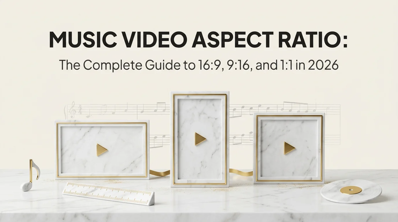 Music Video Aspect Ratio Guide: 9:16, 1:1, 16:9, and Which Goes Where in 2026
