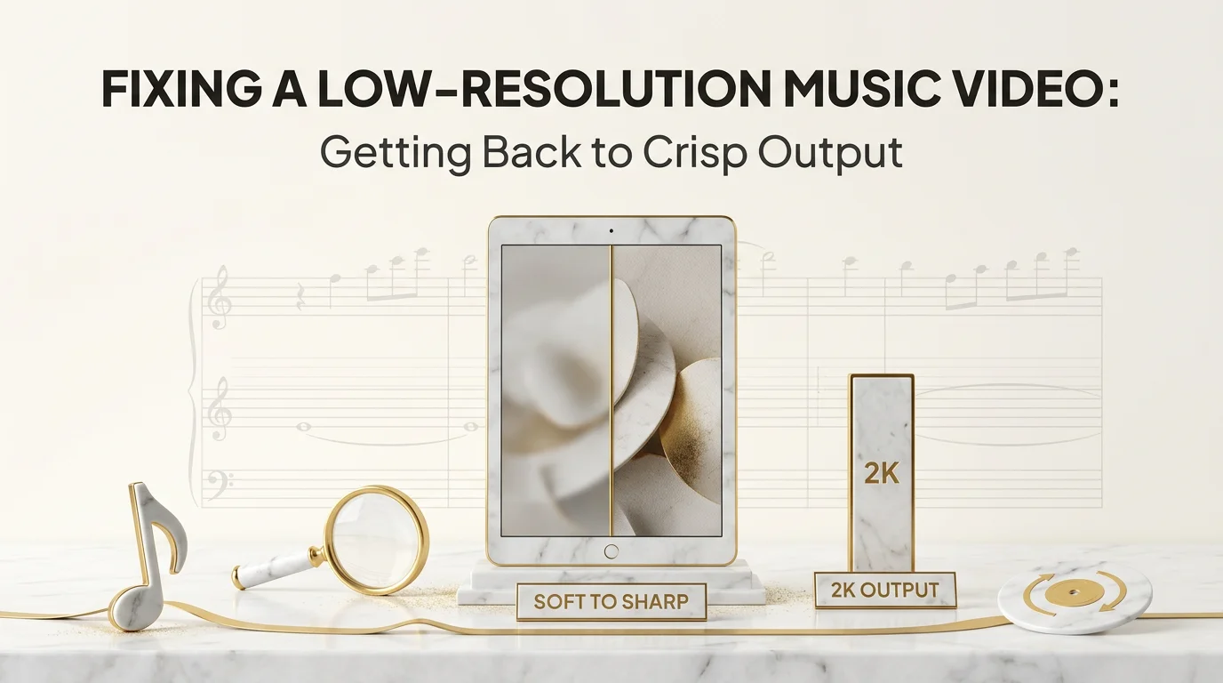 Fixing a Low-Resolution Music Video: Getting Back to Crisp Output