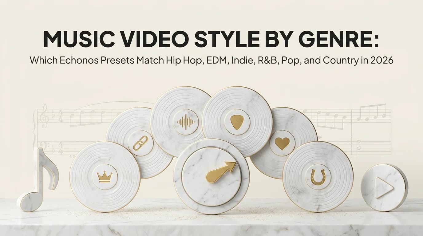 Music Video Style by Genre: Which Echonos Presets Match Hip Hop, EDM, Indie, R&B, Pop, and Country in 2026