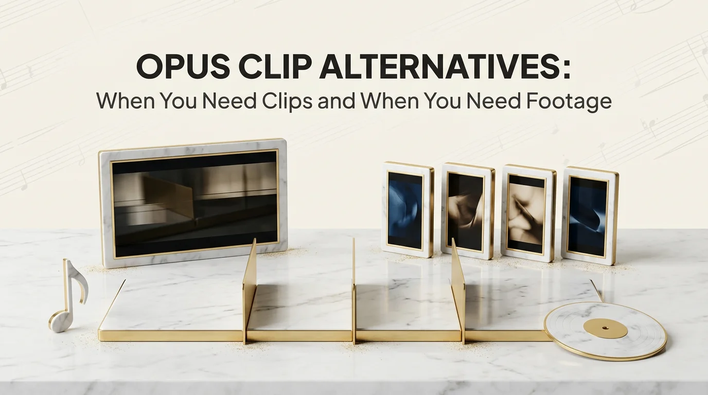 Opus Clip Alternatives: When You Need Clips and When You Need Footage