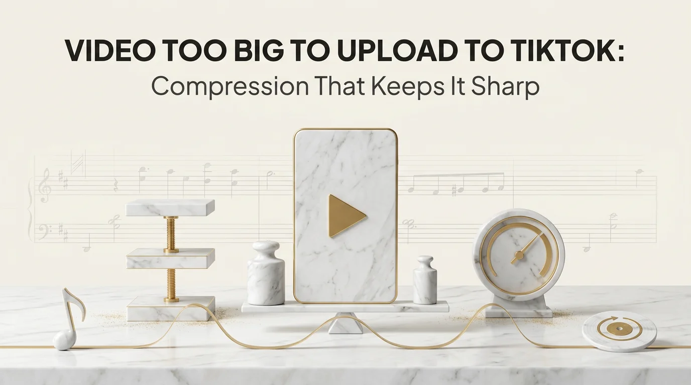 Video Too Big to Upload to TikTok: Compression That Keeps It Sharp