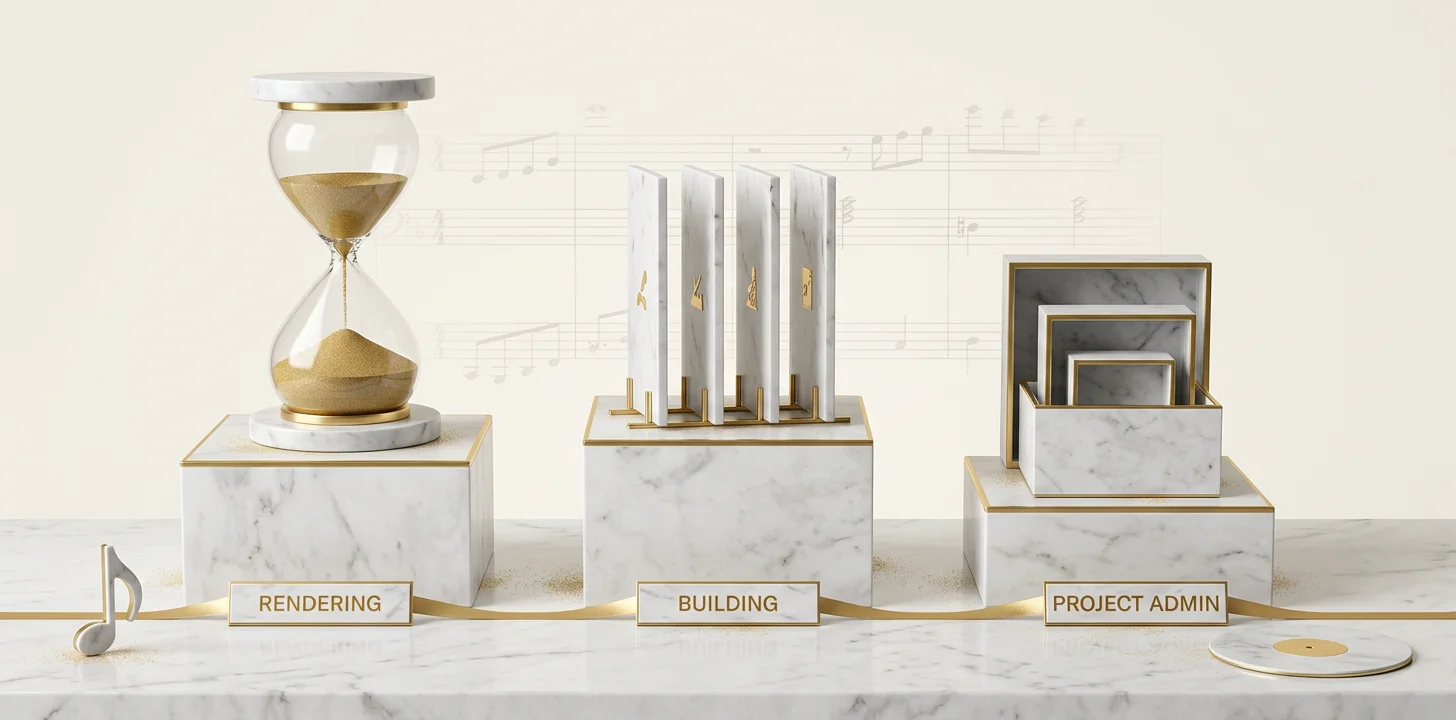 Where time goes on an After Effects music video: rendering, building elements, and project management