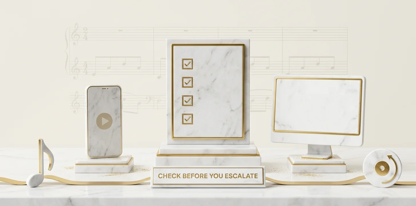 Checklist des conditions d'appareil et d'application pouvant masquer un Spotify Canvas fonctionnel