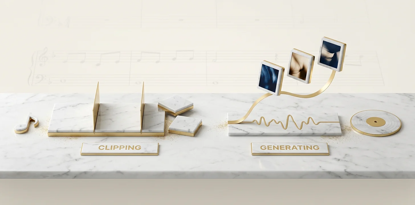 Why a clipping tool needs existing footage while a generation tool starts from nothing but audio