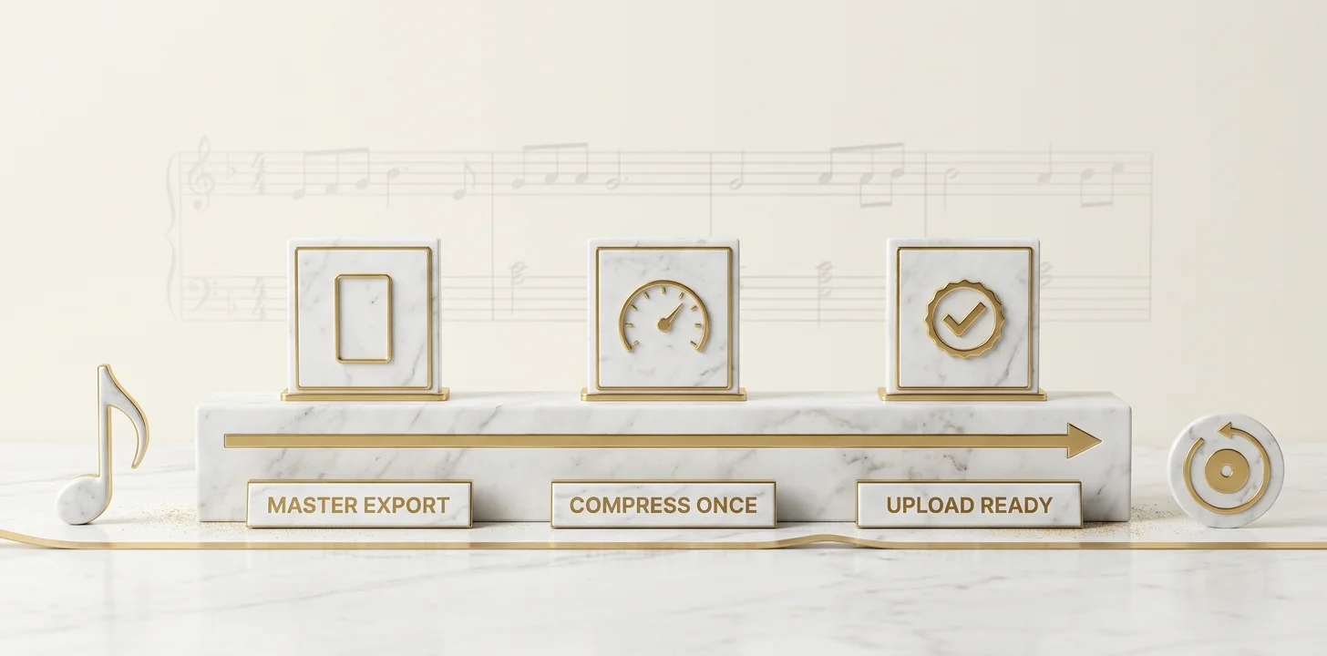 Export workflow from a native 9:16 master to a single deliberate compression pass