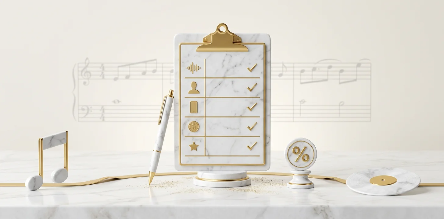The five point buyer checklist scorecard for the best ai video generator for musicians