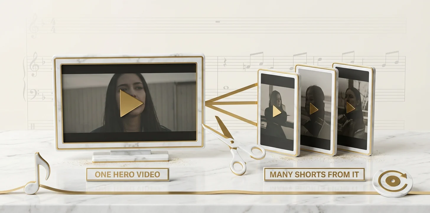 Cutting one hero YouTube video into a small series of supporting Shorts from the same footage