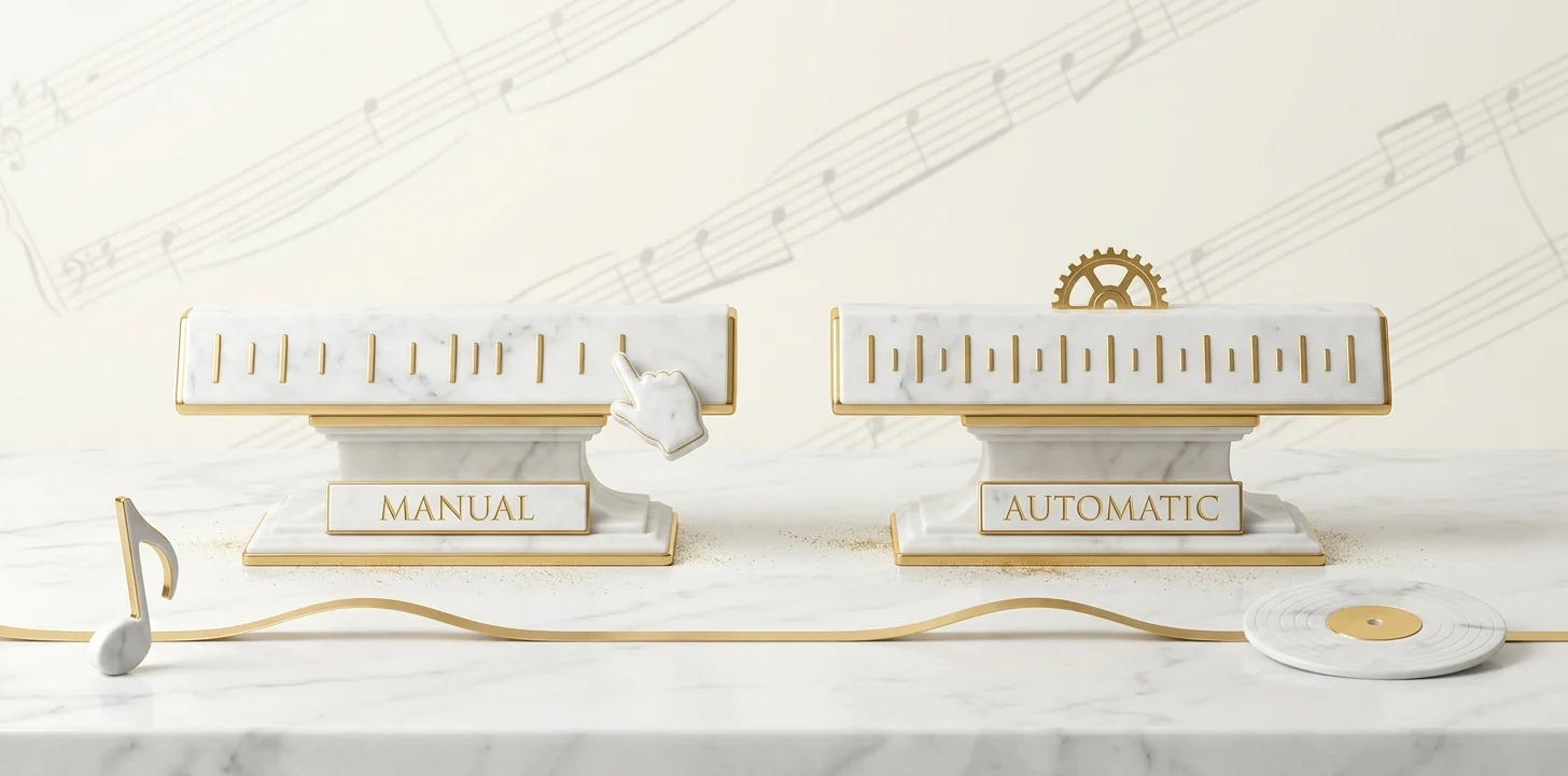 Manual beat marking versus automatic beat detection for a beat sync video maker