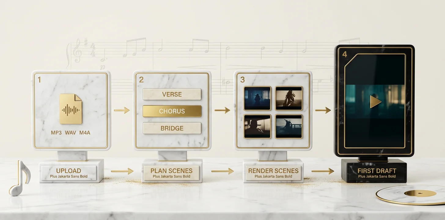 From MP3 to music video: the four stages that run between upload and first draft