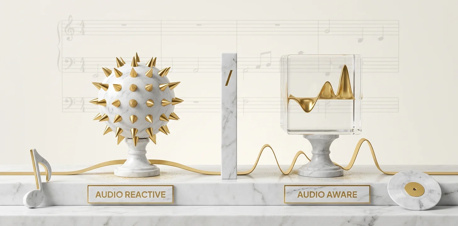 Audio reactive versus audio aware AI music video engines compared side by side