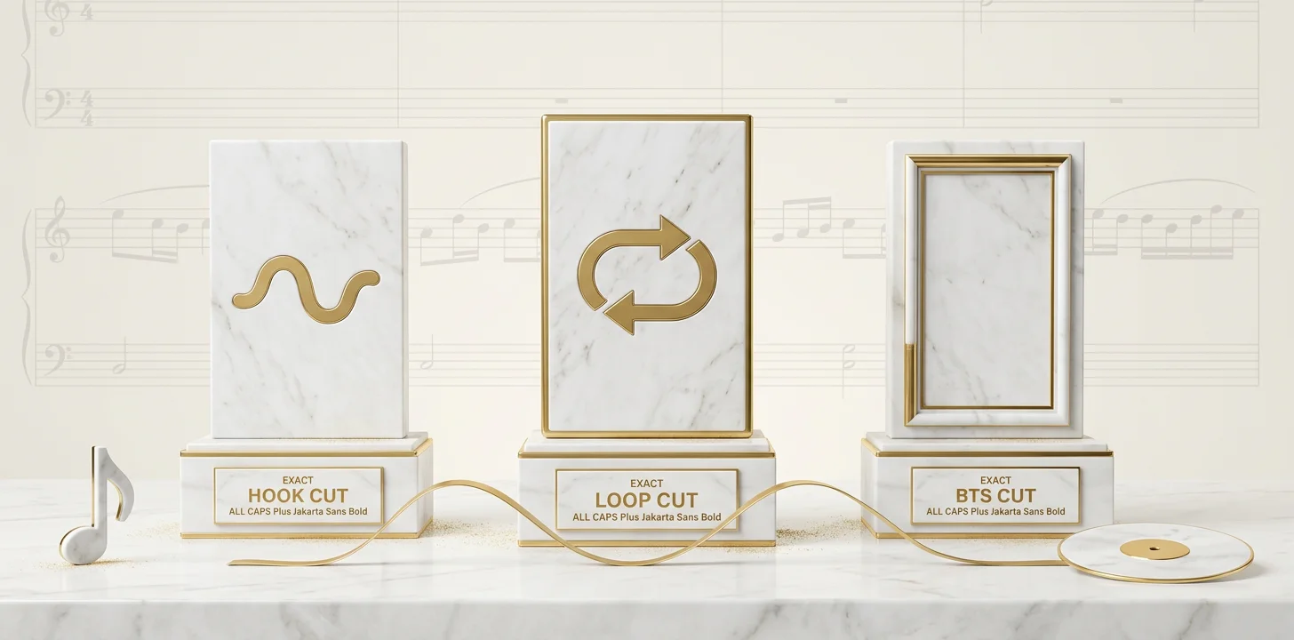 The instagram reels music video cuts that work shown as marble screen tiles