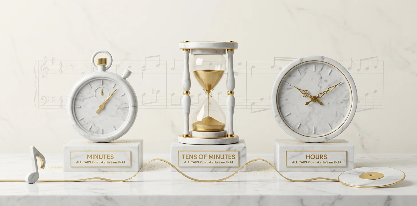 Render time ranges by tool category showing how long ai music video generation takes