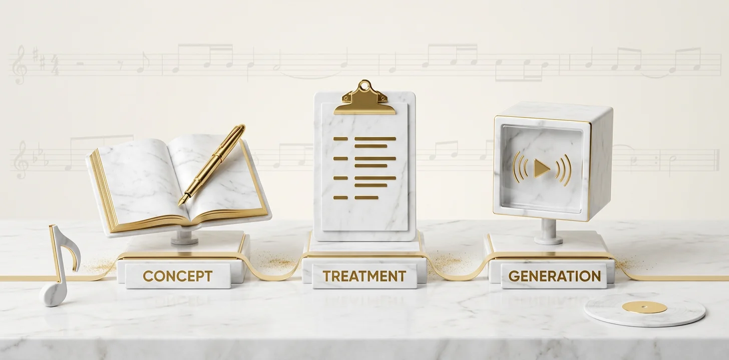 The solo production workflow behind diy music video ideas: concept, treatment, generation