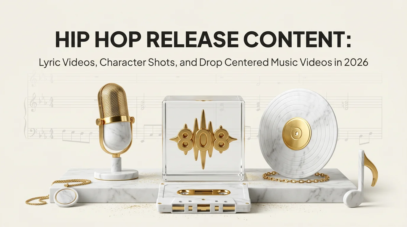 Hip Hop Release Content: Lyric Videos, Character Shots, and Drop Centered Music Videos in 2026