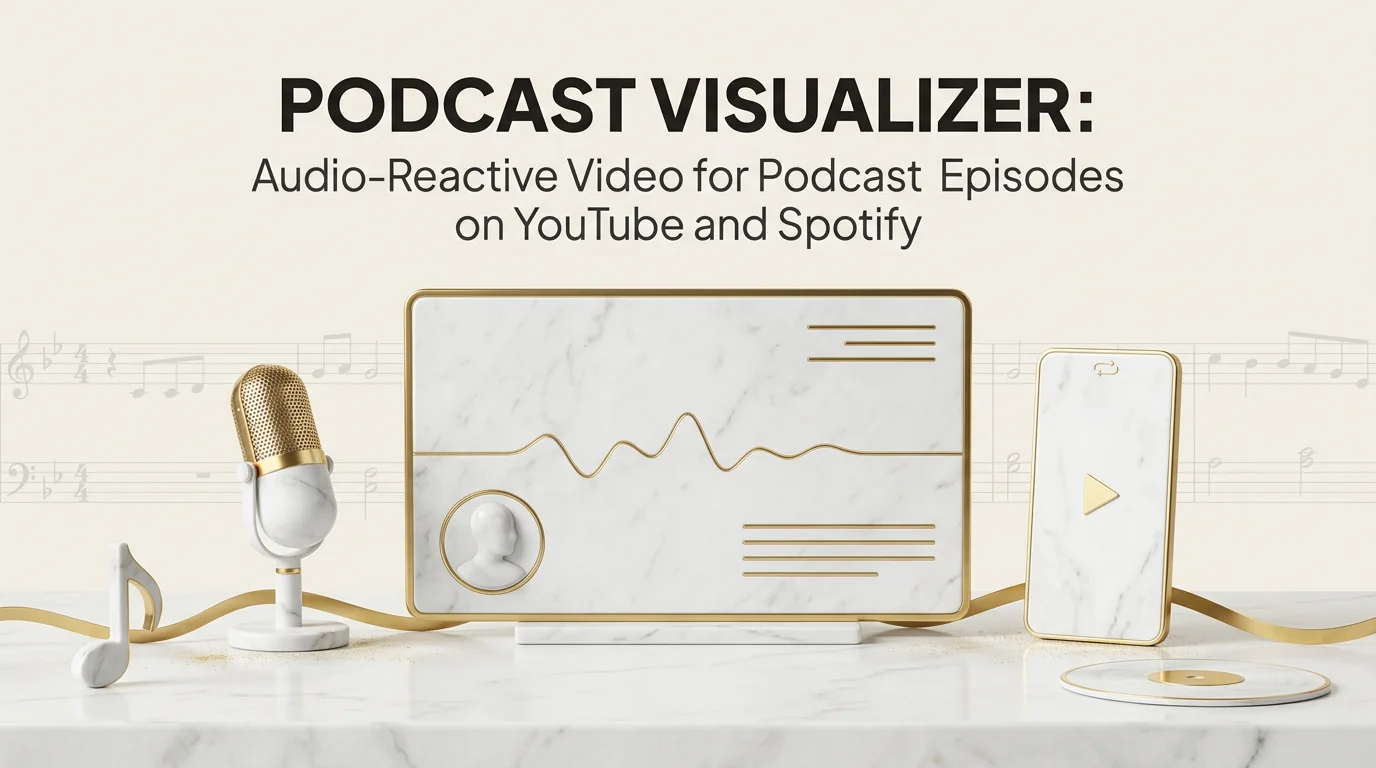 Visualiseur de Podcast : Vidéo Audio-Réactive pour les Épisodes de Podcast sur YouTube et Spotify